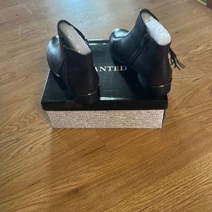 Wanted Amaretto Ankle Bottie  Size 7.5 Brown Leather